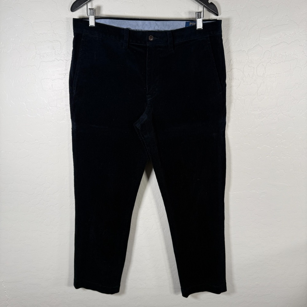 Polo Ralph Lauren Pants Mens 33x30 Blue Corduroy Straight Fit Pony Logo